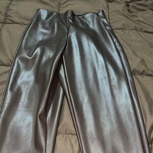 Old navy leather brown leggings high rise size 0